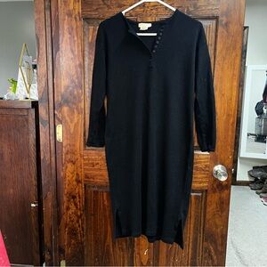 Vintage Victoria Secret Gold Crown Label Black Nightgown, 100% Acrylic